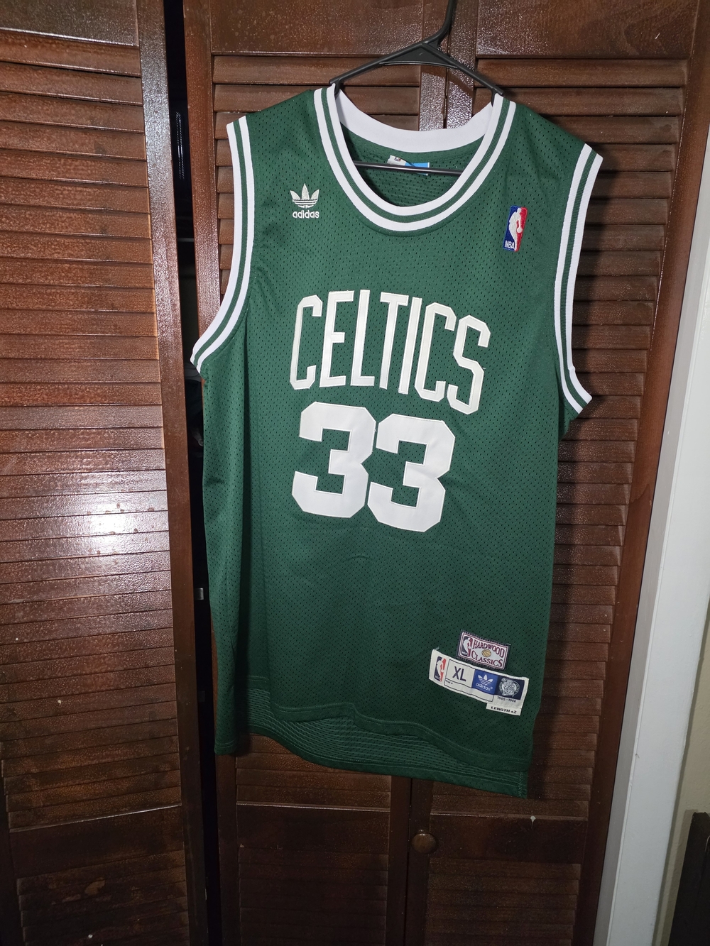 adidas Green Boston Celtics #33 Basketball Jersey